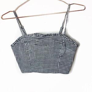 EUC Forever 21 Gingham Print Crop Top Small